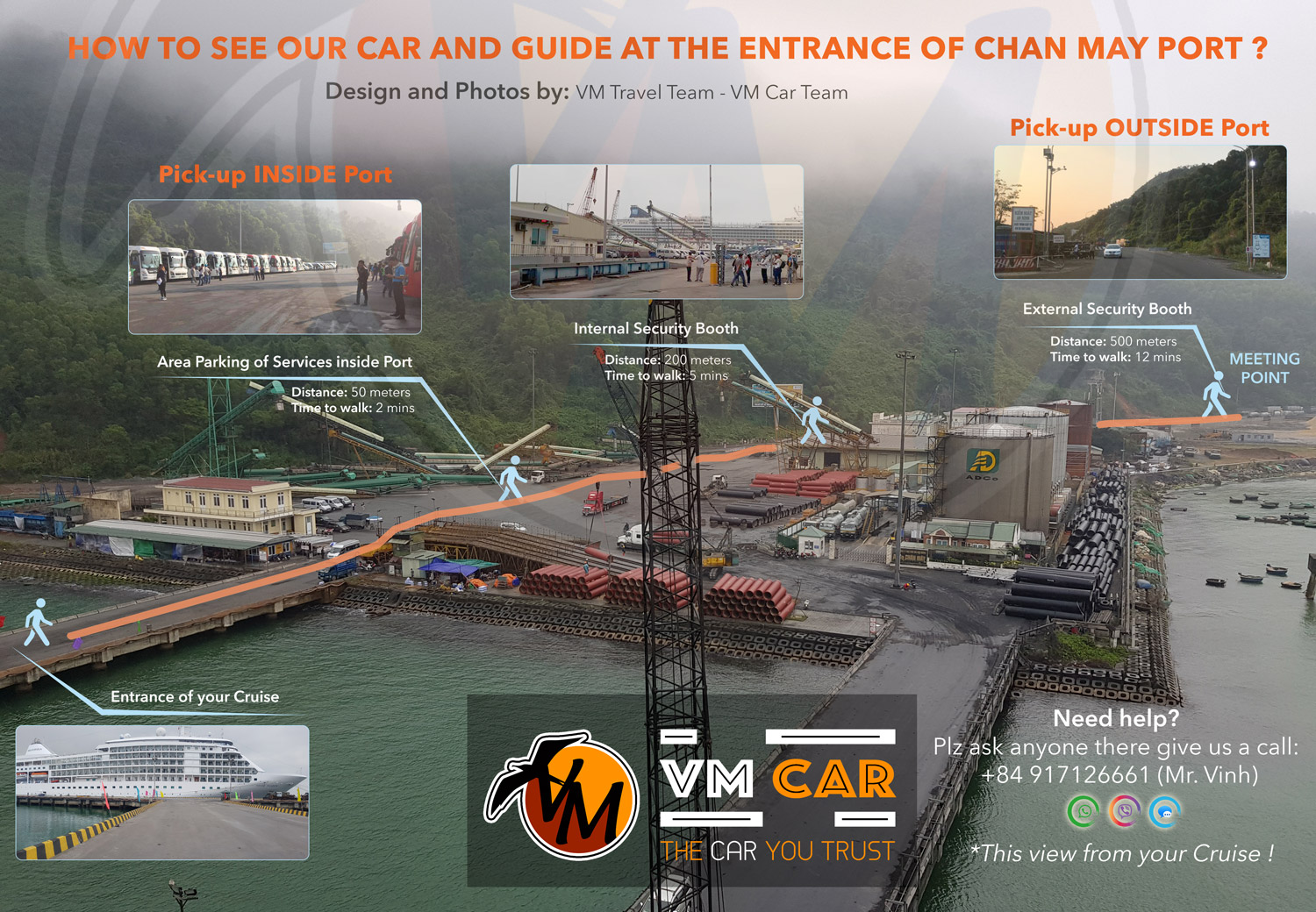 Chan May Port pick-up map
