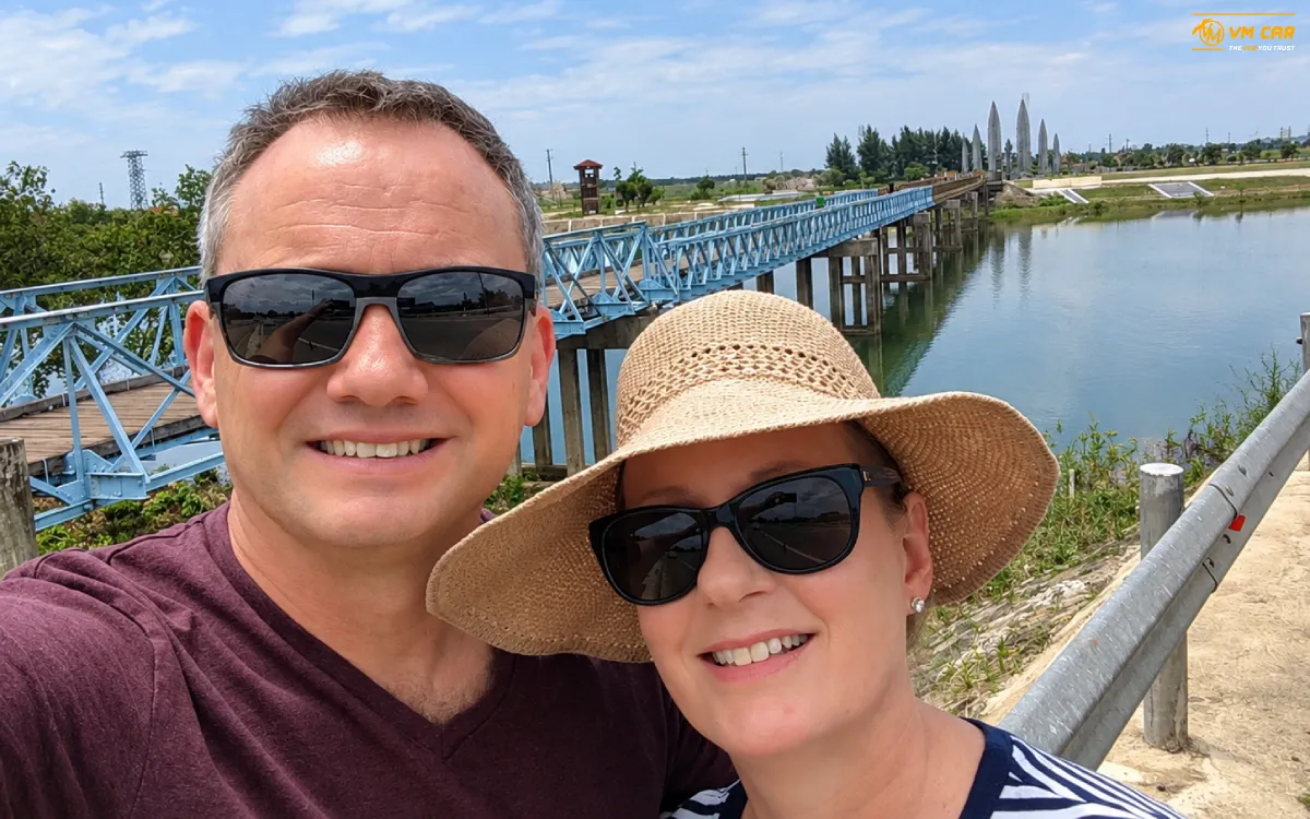Hue To DMZ By Private Car 2 Take photos at Hien Luong Bridge