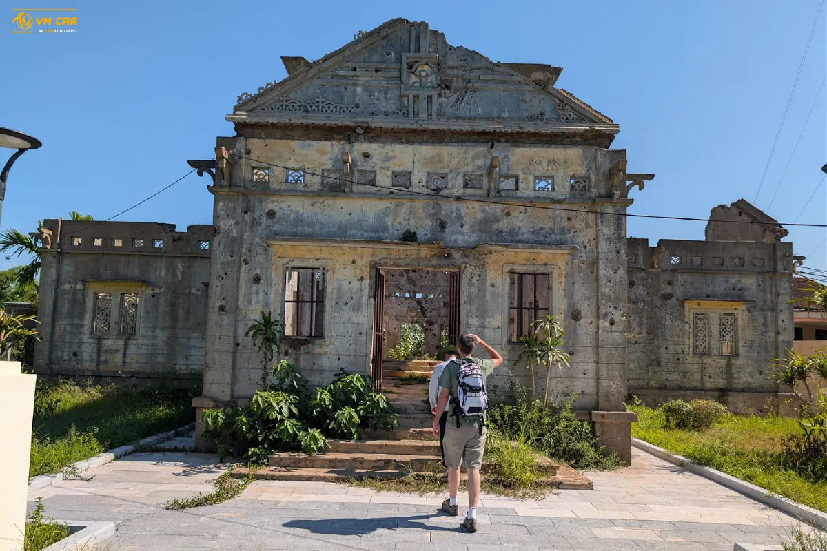 Hue To DMZ By Private Car 1 The ruined remains of Long Hung Church