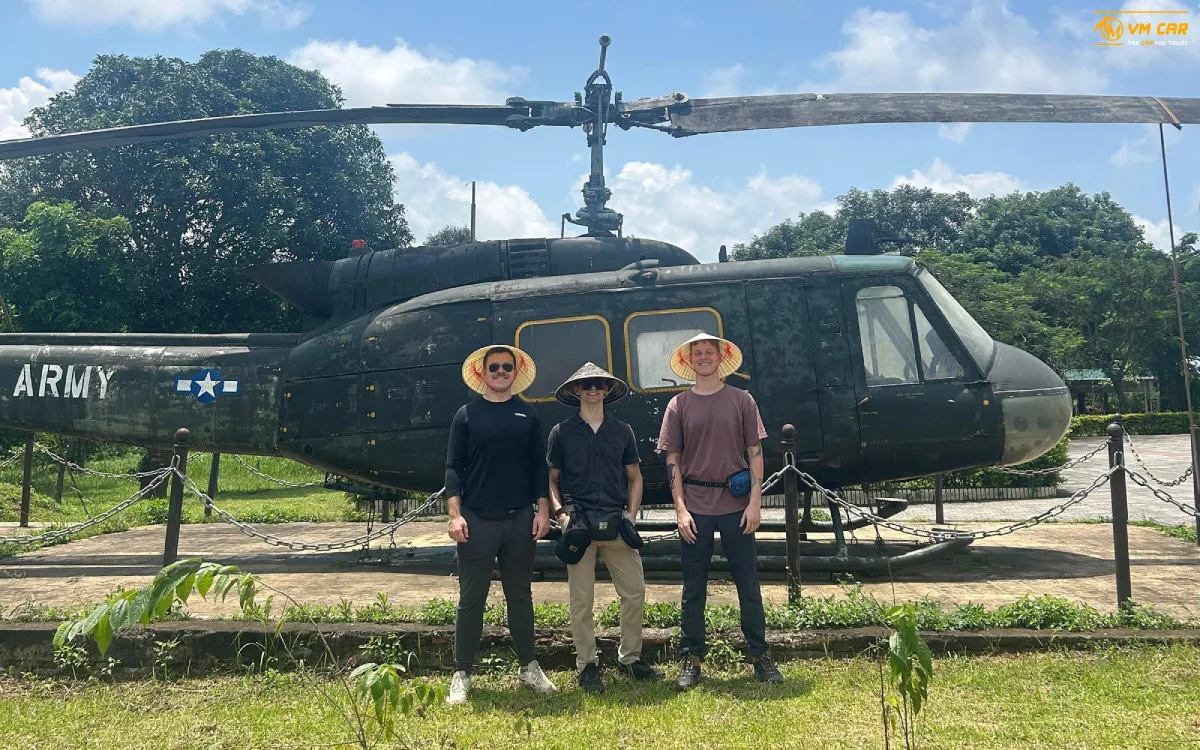 Hue To Vinh Moc Tunnels By Private Car 4 Helicopter wreckage at Khe Sanh Combat Base