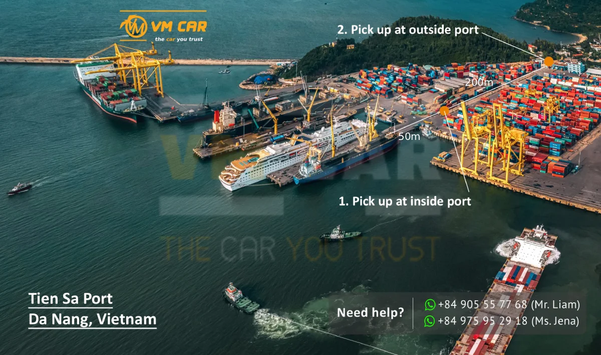 Da Nang Shore Excursions 1 Tien Sa Port Pick-up Map
