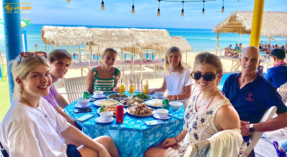 Lunch with fresh seafood