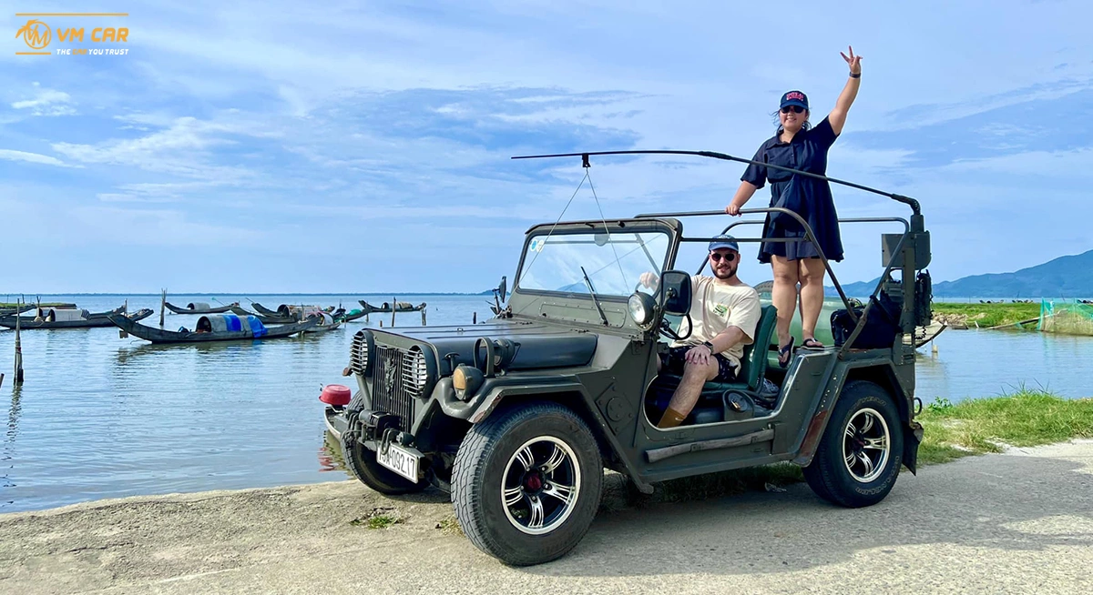 Hoi An to Hue by Jeep with fishing village