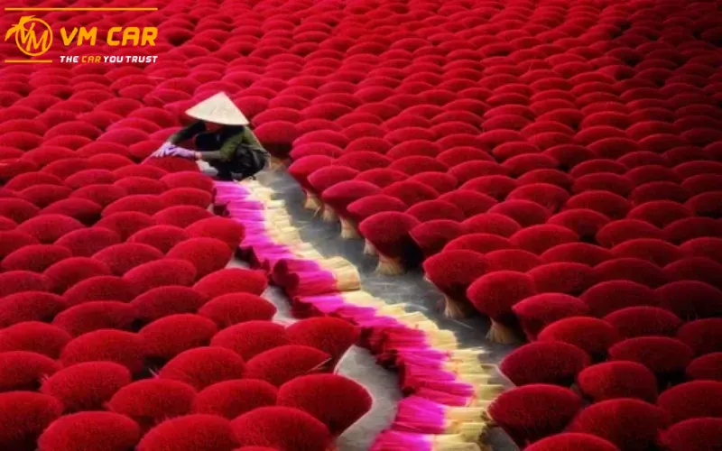 drying incense under the sun