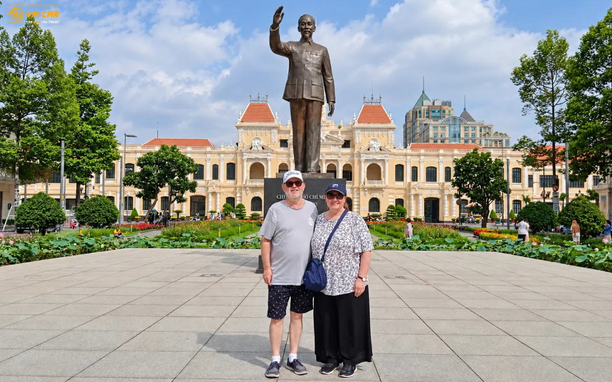Phu My Port To Ho Chi Minh City By Private Car 2 In front of Ho Chi Minh City Hall