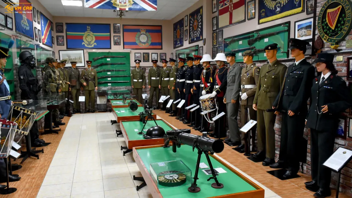 Some weapons and costumes on display at the Worldwide Arms Museum