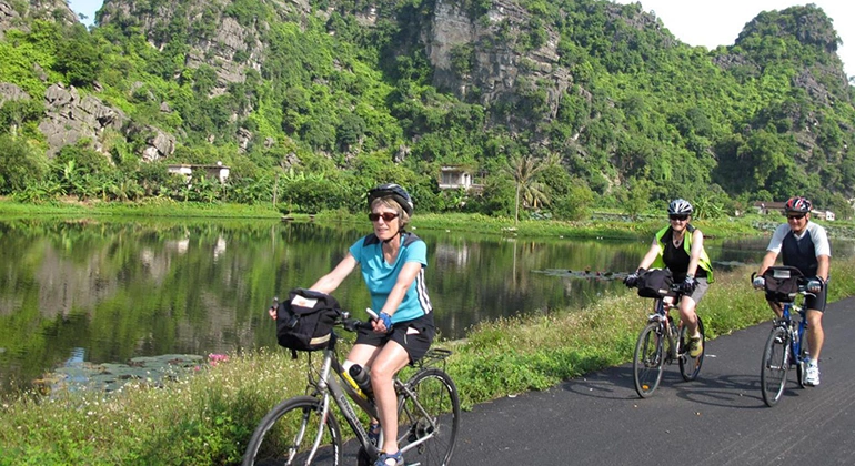 bicycle in Ninh Binh tour from Hanoi