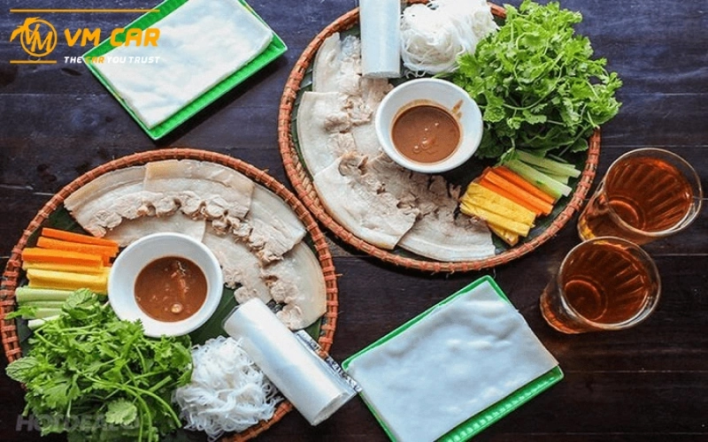 Sliced Pork In Rice Paper Rolls