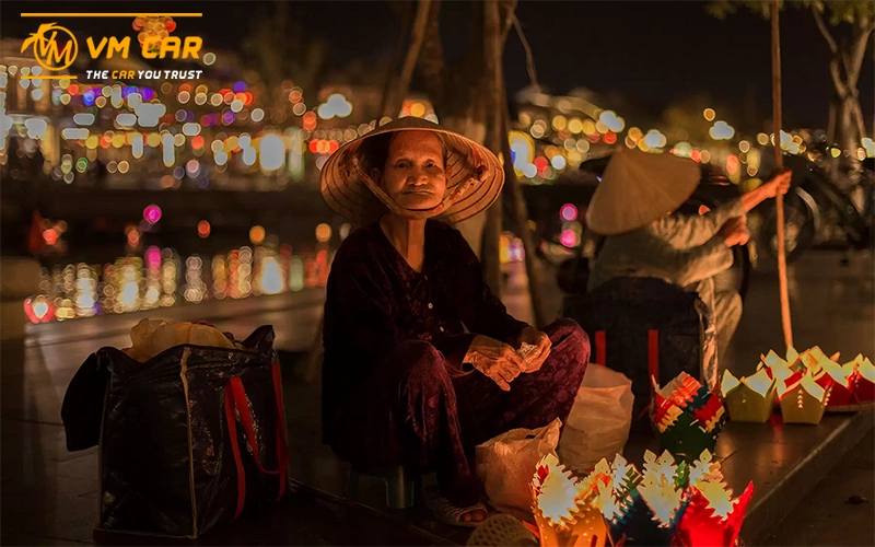 Lanterns are sold by local people