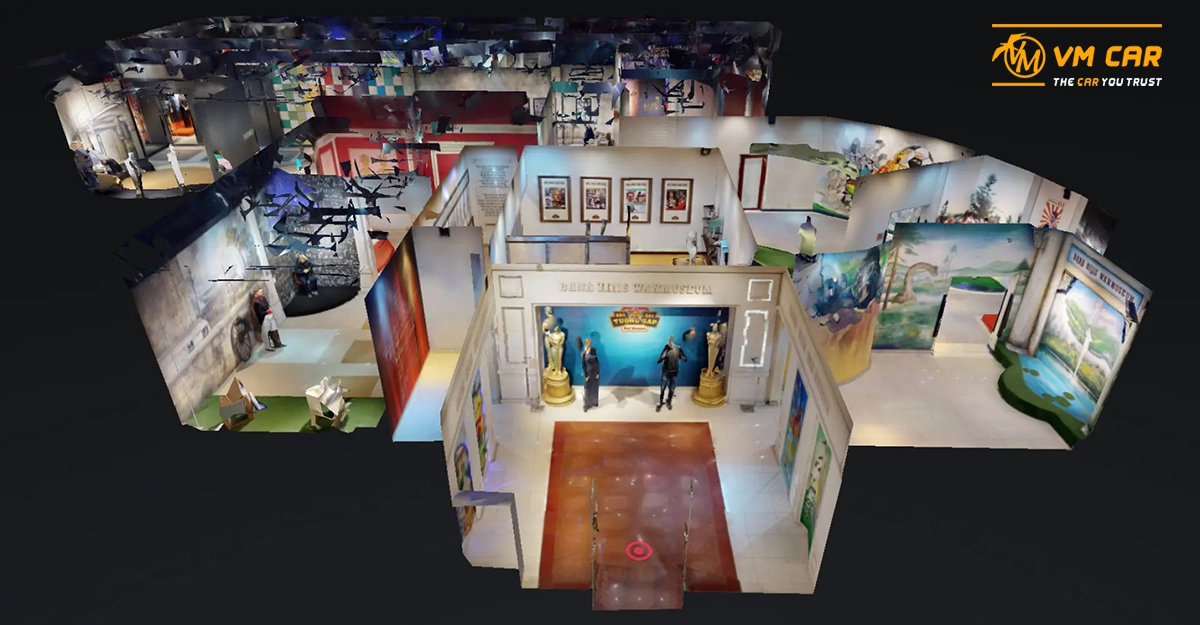 Statue layout at Wax Museum Ba Na Hills