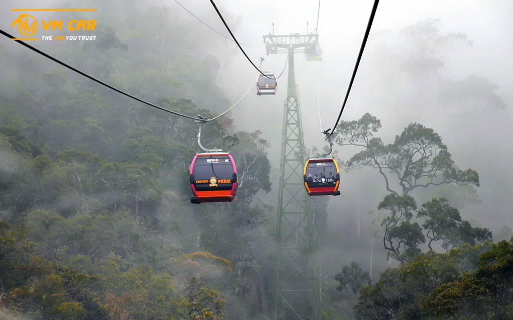 Ba Na Hills on a foggy day