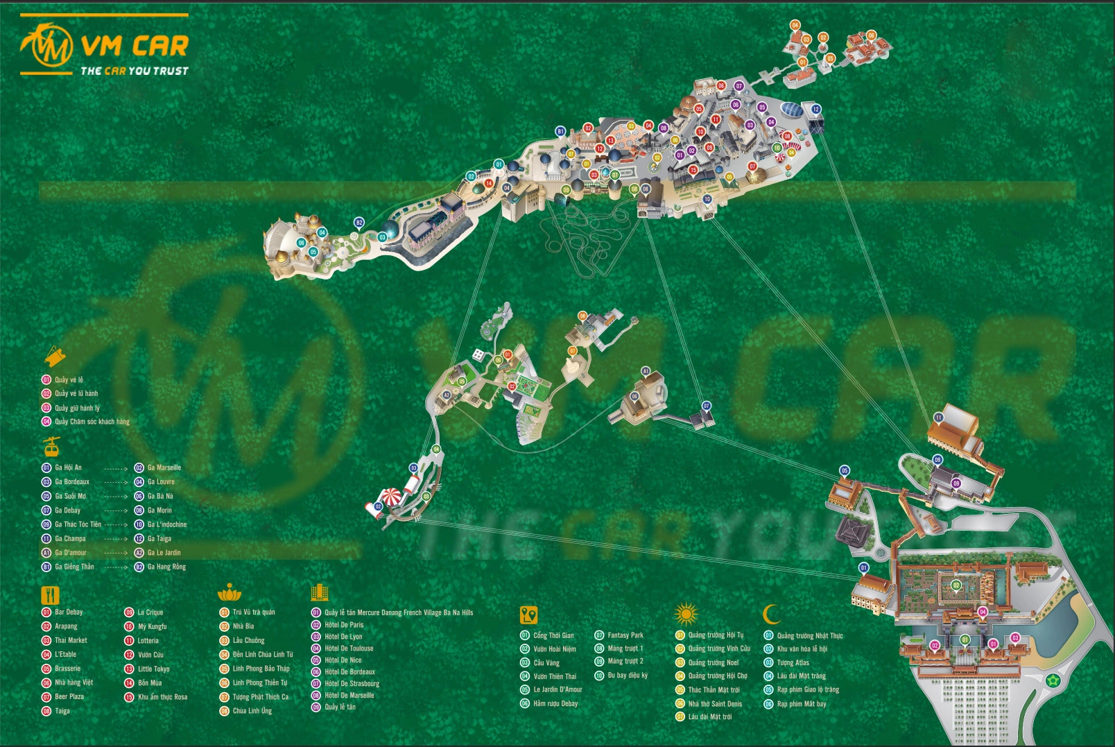 Map of Ba Na Hills 2024
