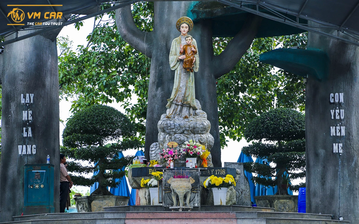 The statue is located in the center of holy land