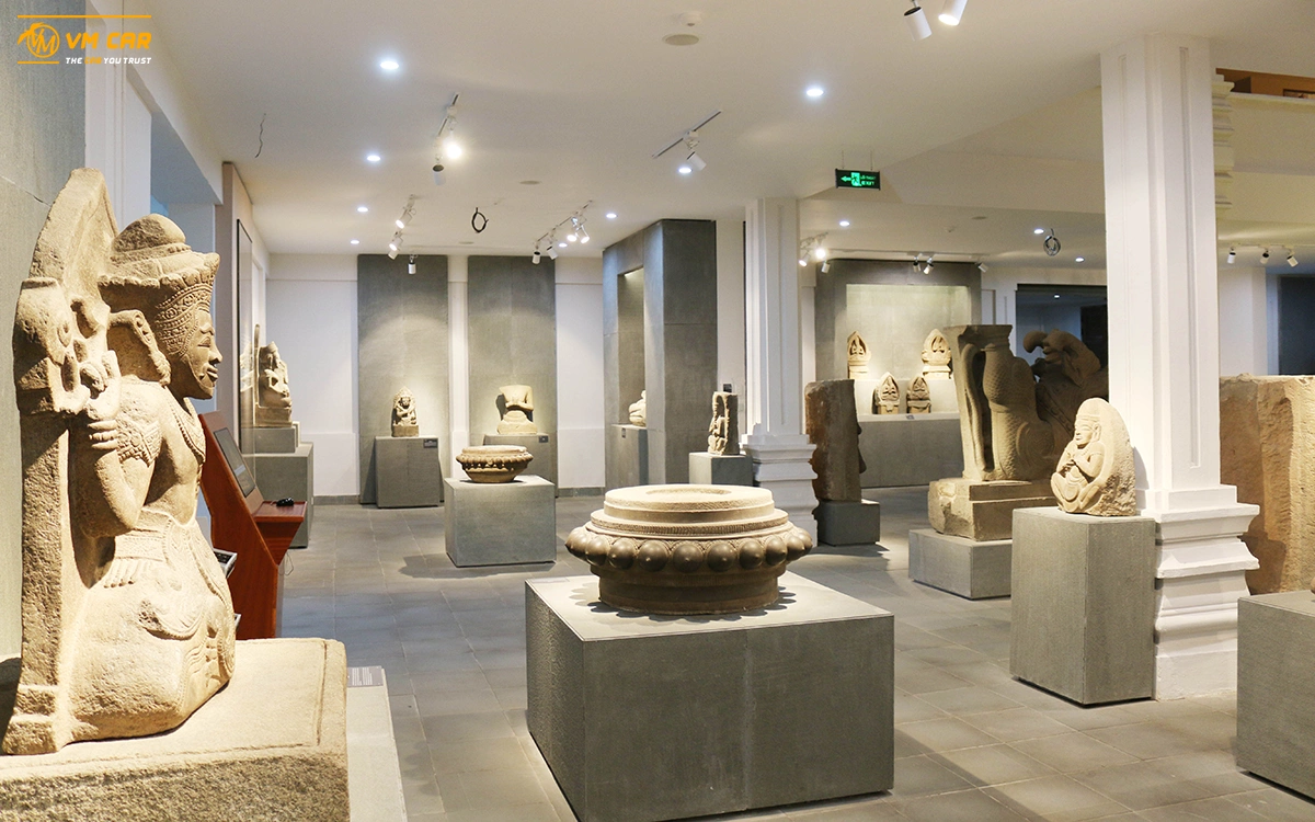 Sculptures on display at Cham Museum