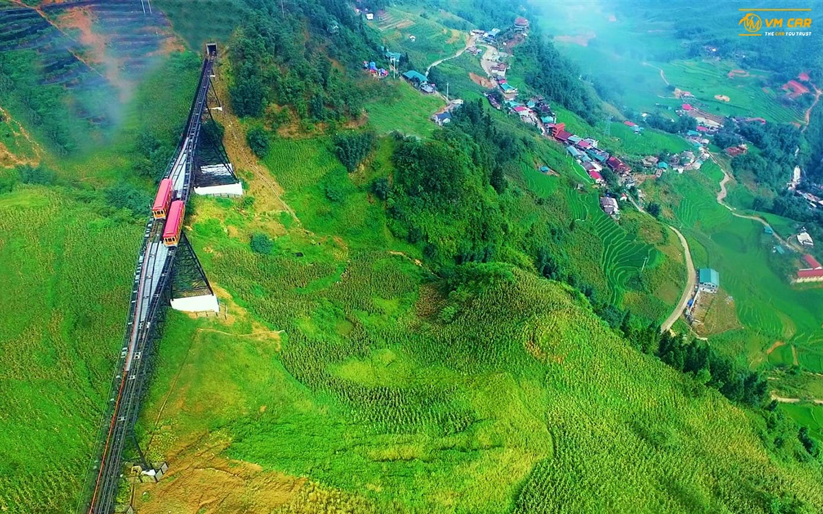 Funicular seen from the sky