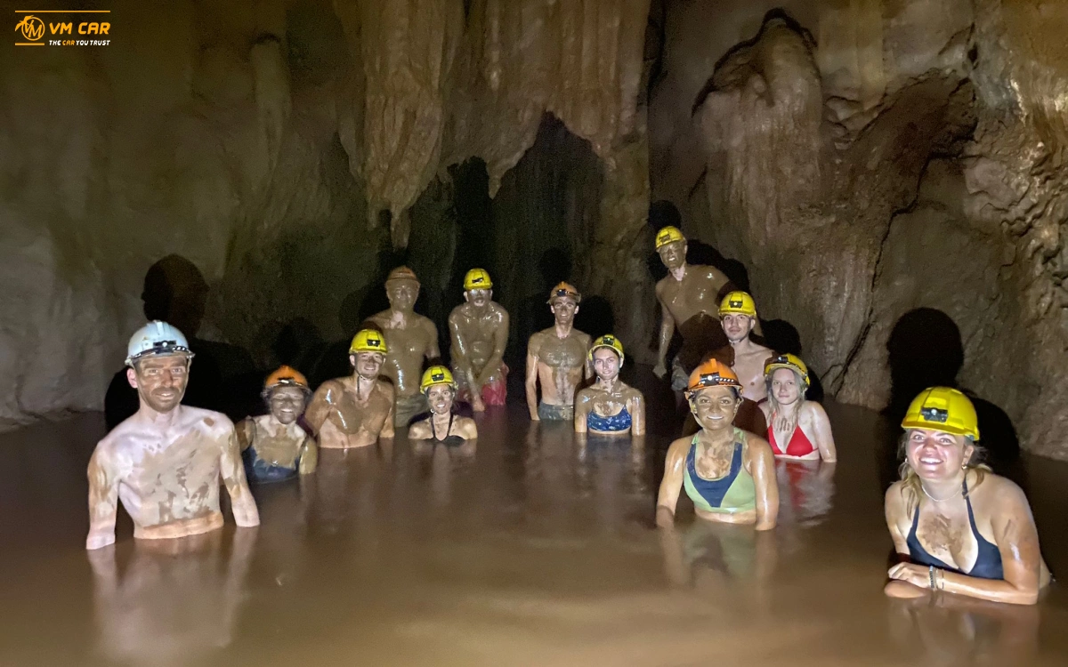 Mud bath at Dark Cave