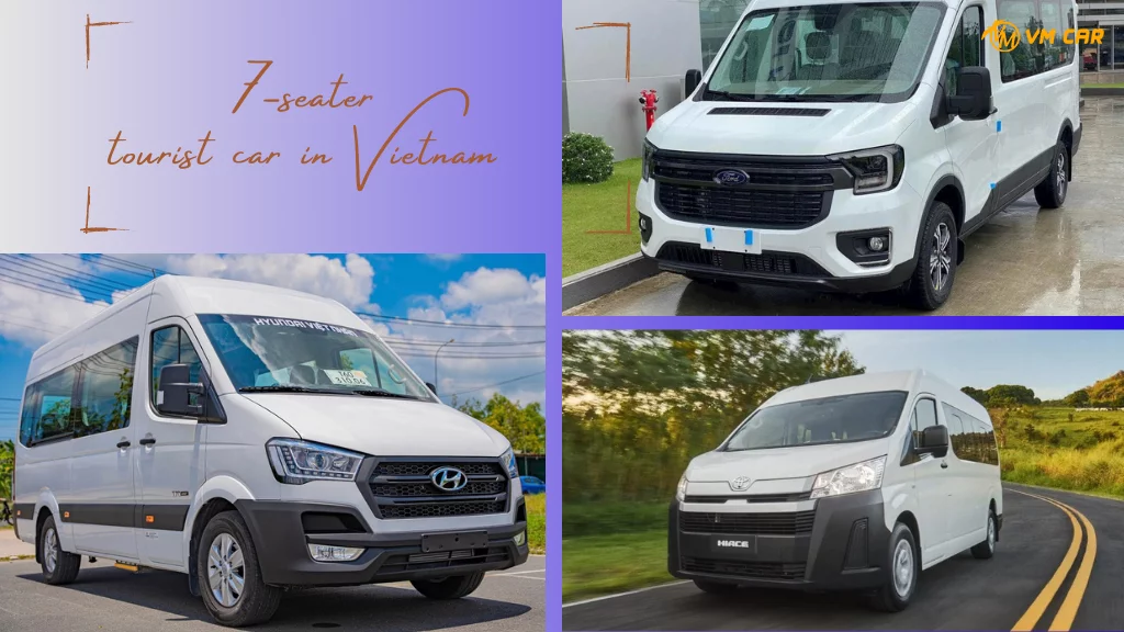 Common 16-seater tourist cars in Vietnam